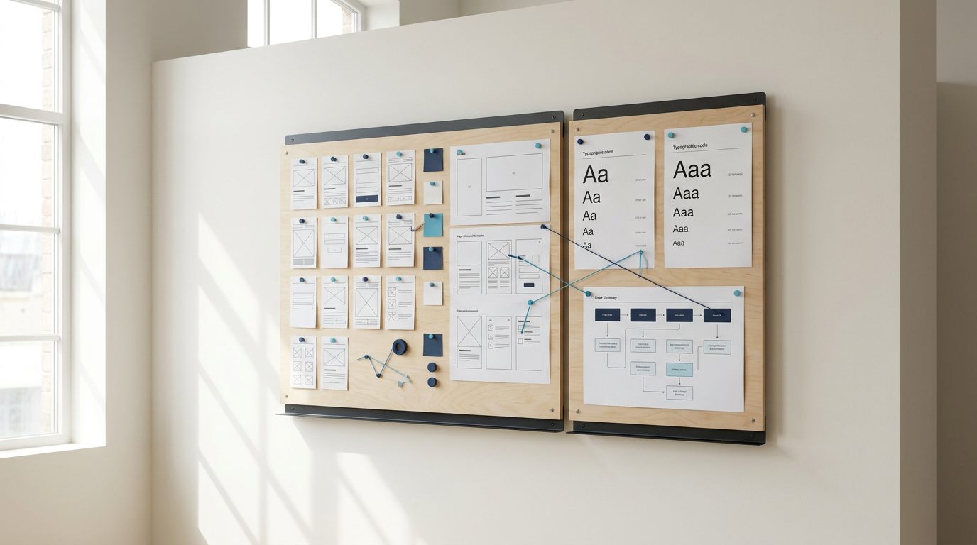 Studio information architecture and systems board